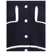 Cardigan with contrasting profiles