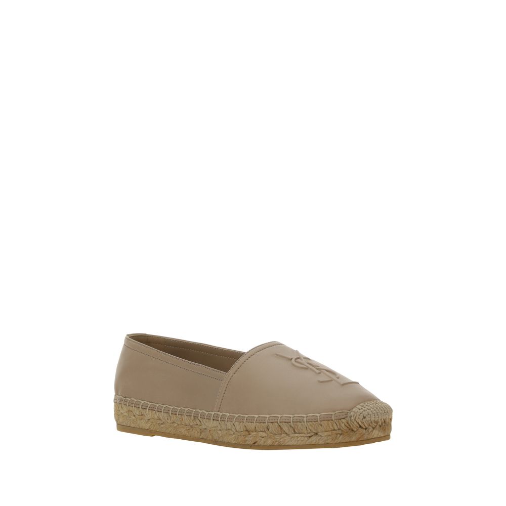 Saint Laurent Beige Lambskin Espadrilles