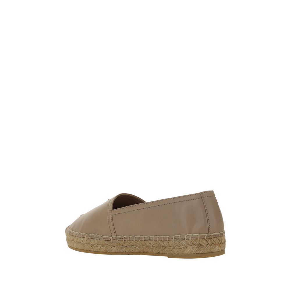 Saint Laurent Beige Lambskin Espadrilles