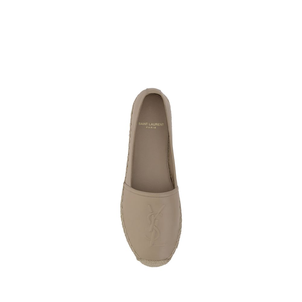 Saint Laurent Beige Lambskin Espadrilles