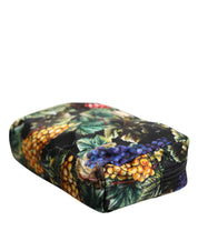 Flerfärgad nylonpåse med druvtryck och logotypplakett