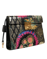 Dolce & Gabbana Multicolor Fabric Leather Briefcase Bag