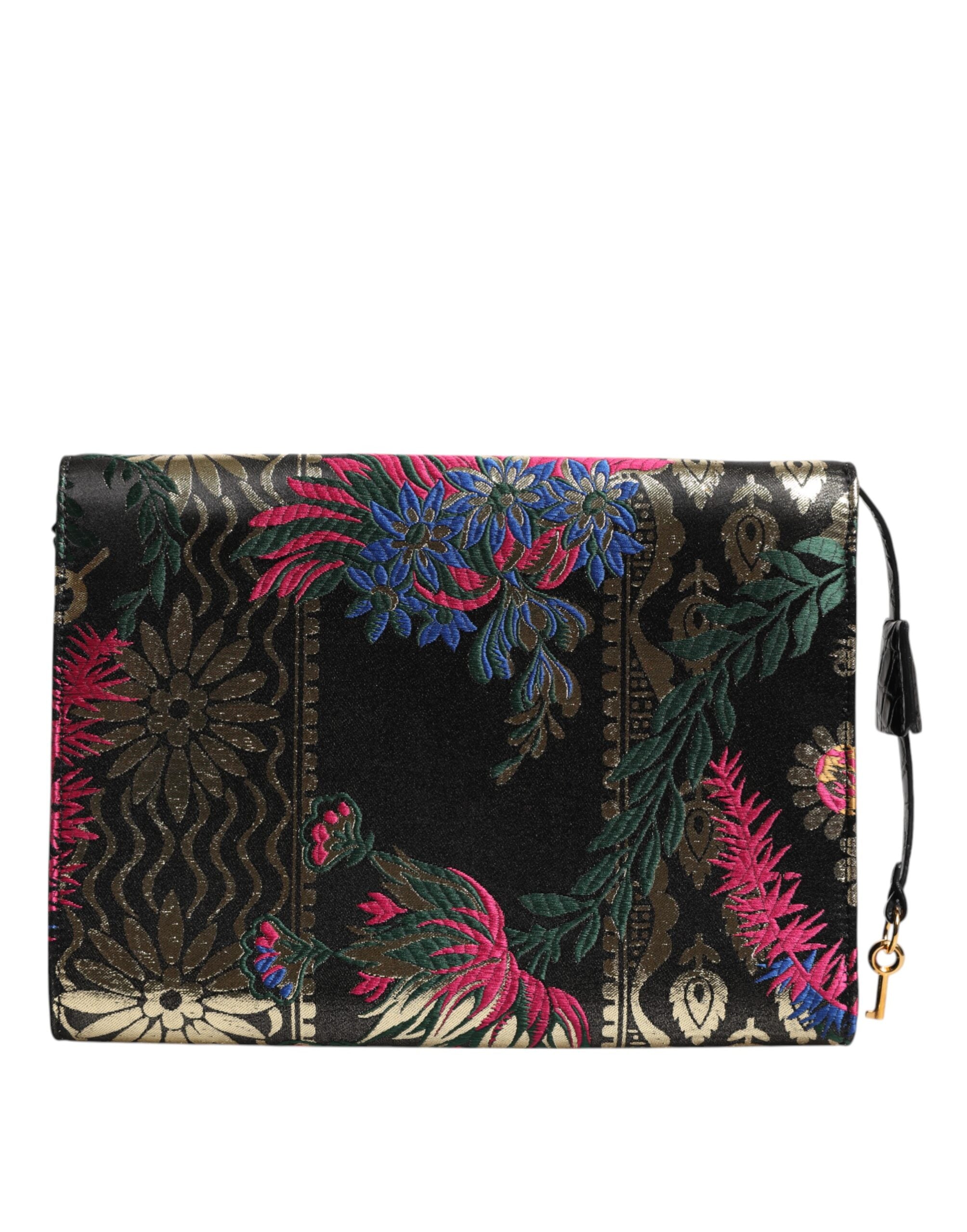 Dolce & Gabbana Multicolor Fabric Leather Briefcase Bag