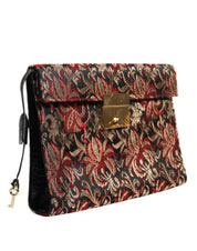 Dolce & Gabbana Multicolor Fabric Leather Briefcase Bag