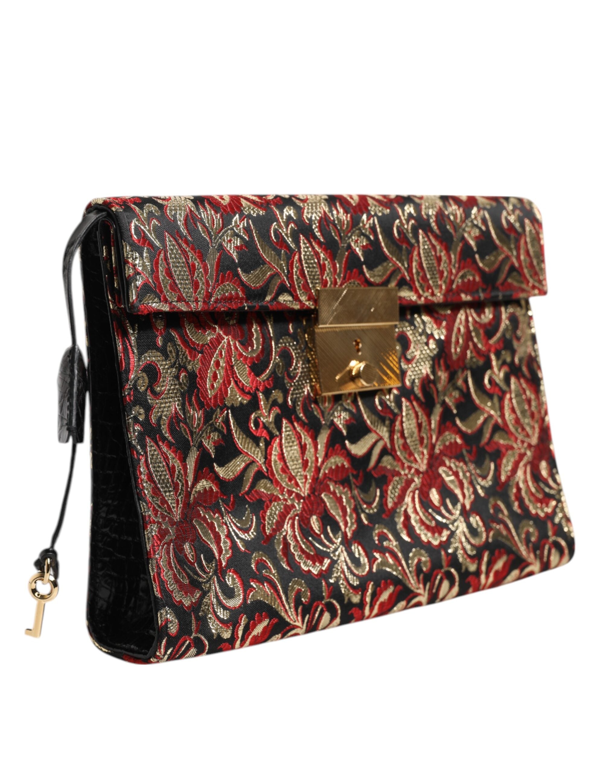 Dolce & Gabbana Multicolor Fabric Leather Briefcase Bag