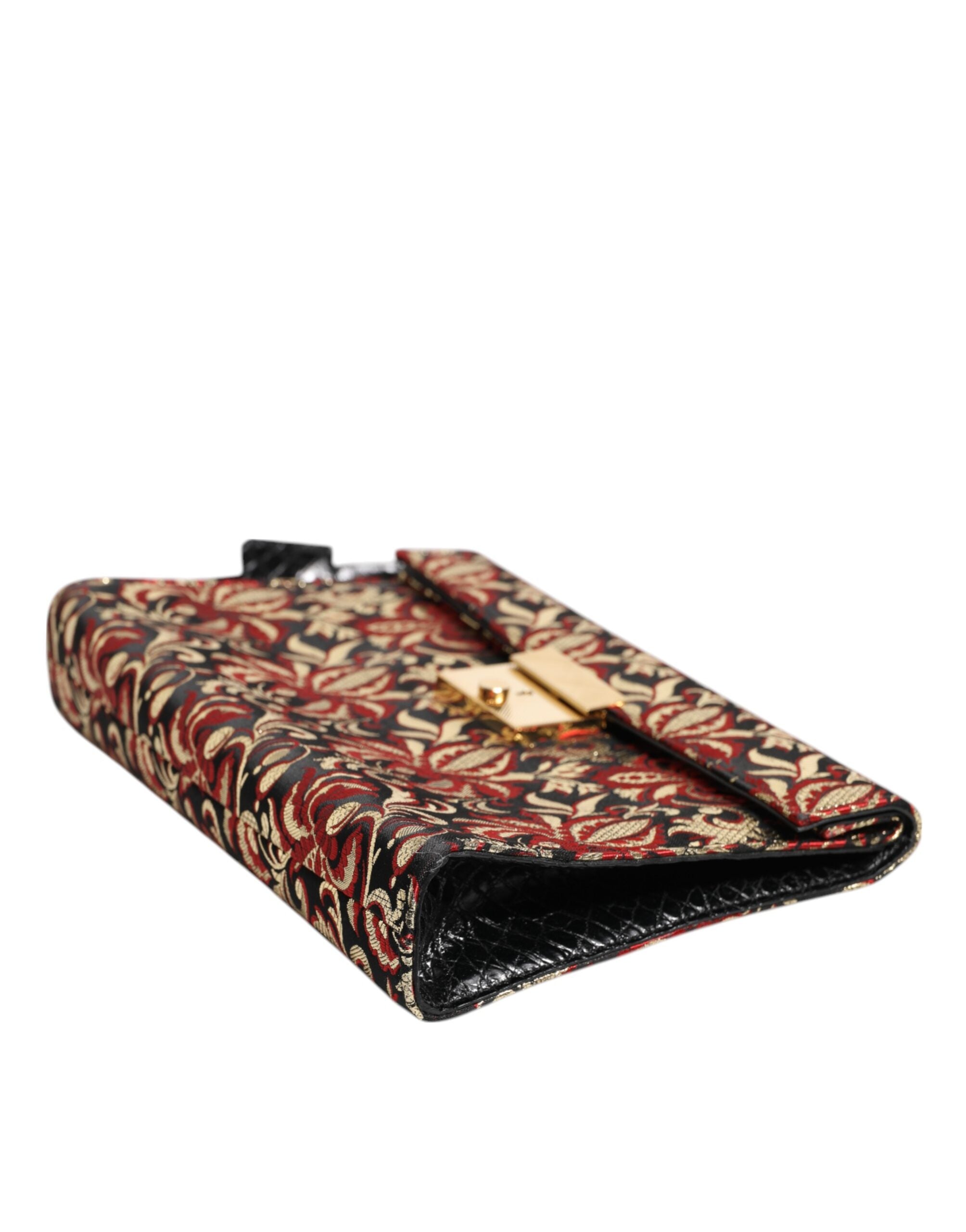Dolce & Gabbana Multicolor Fabric Leather Briefcase Bag