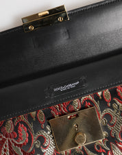 Dolce & Gabbana Multicolor Fabric Leather Briefcase Bag