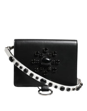 Dolce & Gabbana Black Calf Leather Card Holder Wallet