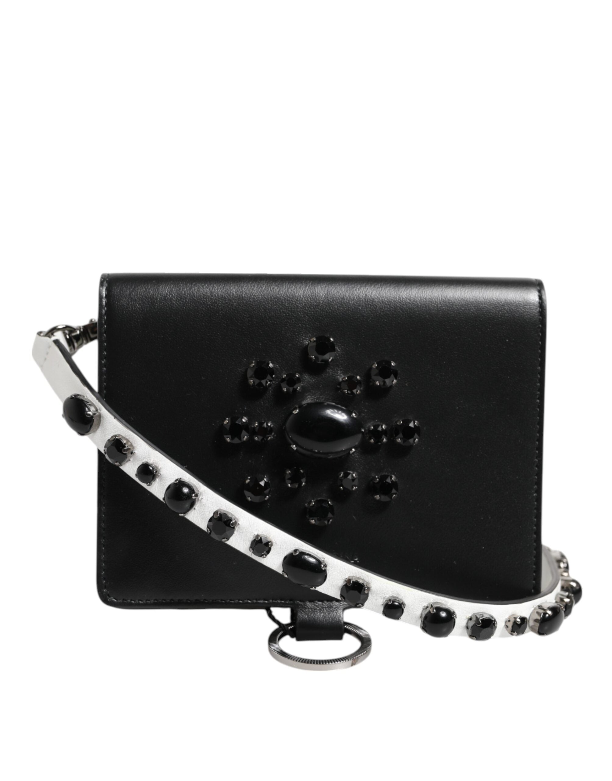Dolce & Gabbana Black Calf Leather Card Holder Wallet