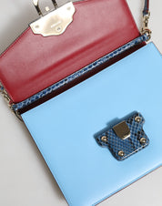 Blue Beige Exotic Leather LUCIA Crossbody Bag