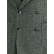 Green Fleece Wool Blazer