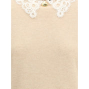Lace collar Sweater