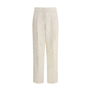 Buttoned fabric Pants