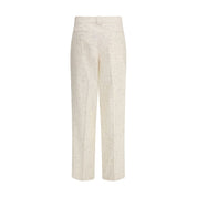 Buttoned fabric Pants