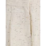 Buttoned fabric Pants