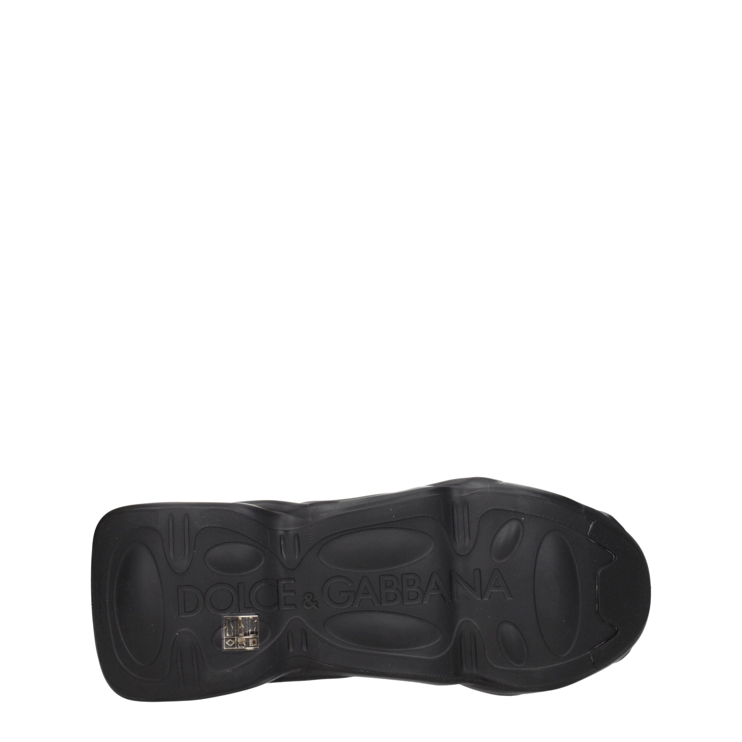 Svarta grova tygsneakers med logotyp