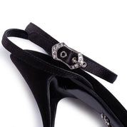 Black Goatskin Sandal
