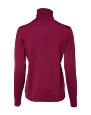 Fuchsia Wool Long Sleeves Turtleneck Sweater