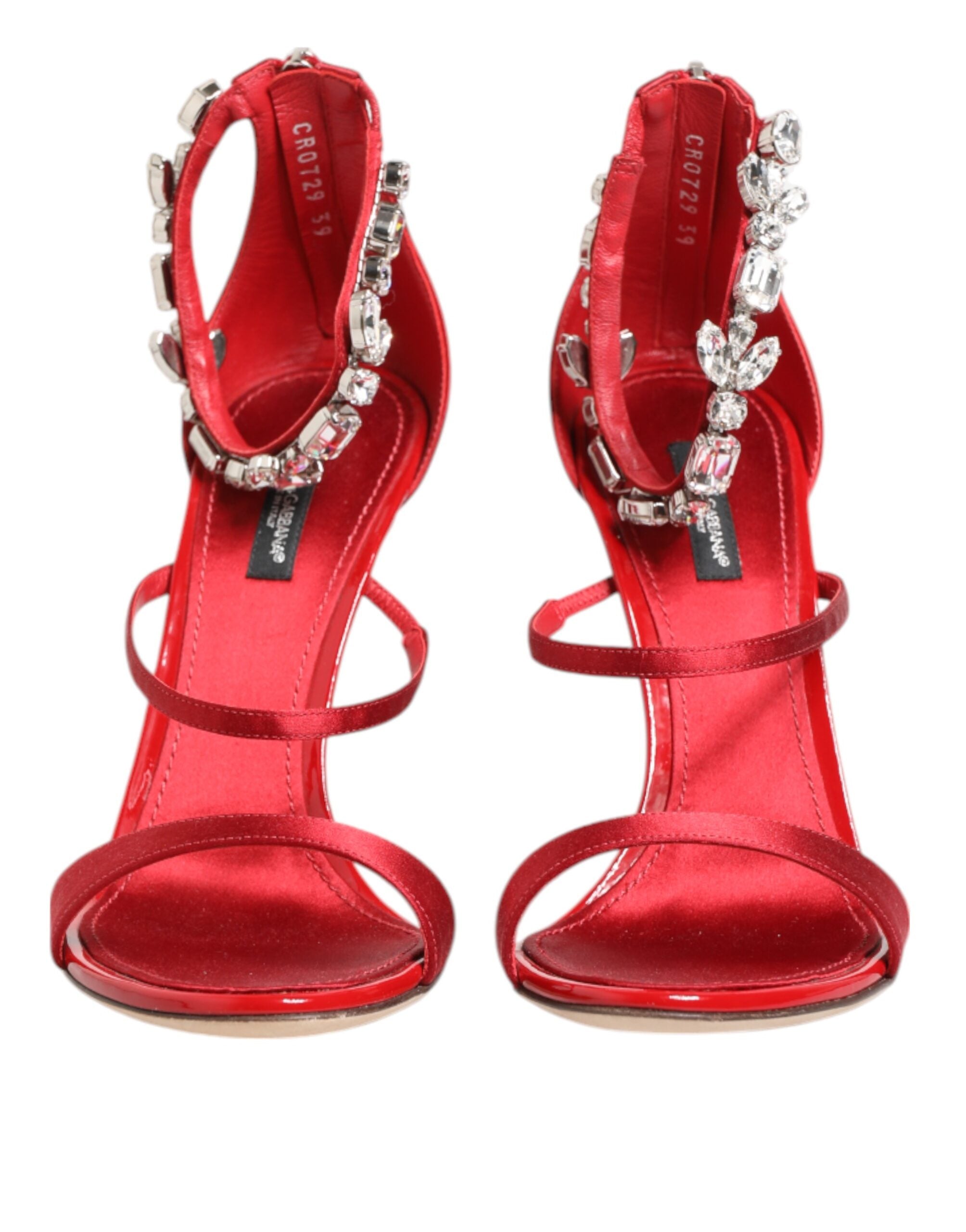 Dolce & Gabbana Red Satin Sandals