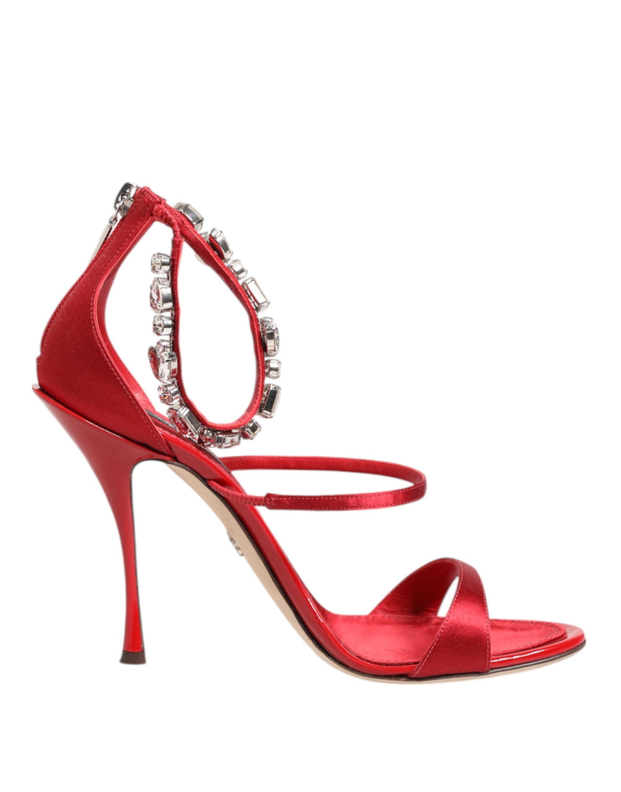 Dolce & Gabbana Red Satin Sandals