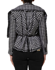 Multicolor Wool Monochrome Patterned Jacket