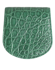 Grönt Caiman Läderfodral – Mini Pocket Case med Logodetaljer