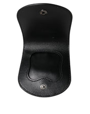 Svart Caiman Läderfodral – Mini Pocket Case med Logodetaljer