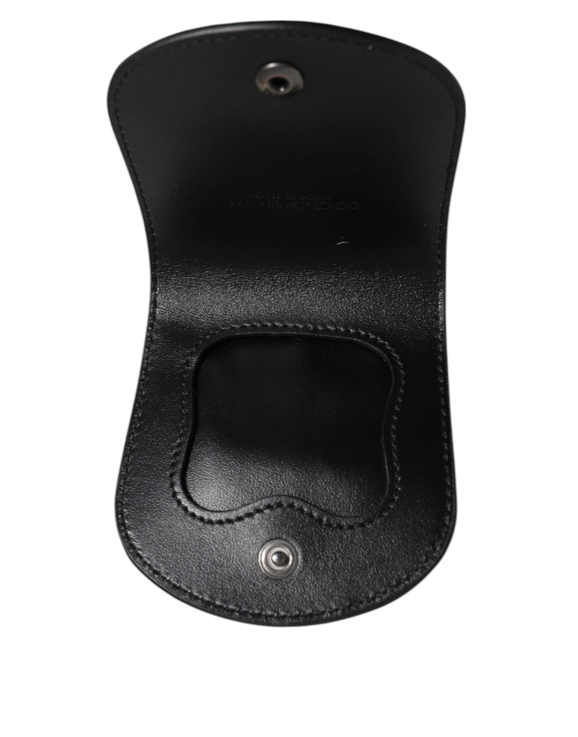 Svart Caiman Läderfodral – Mini Pocket Case med Logodetaljer