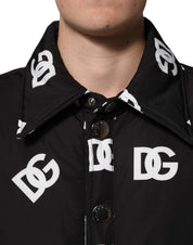 Black DG Monogram Nylon Windbreaker Jacket