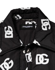 Black DG Monogram Nylon Windbreaker Jacket