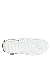White Portofino Crystal Sneakers  Shoes