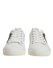 Dolce & Gabbana White Calf Leather Low Top Sneakers