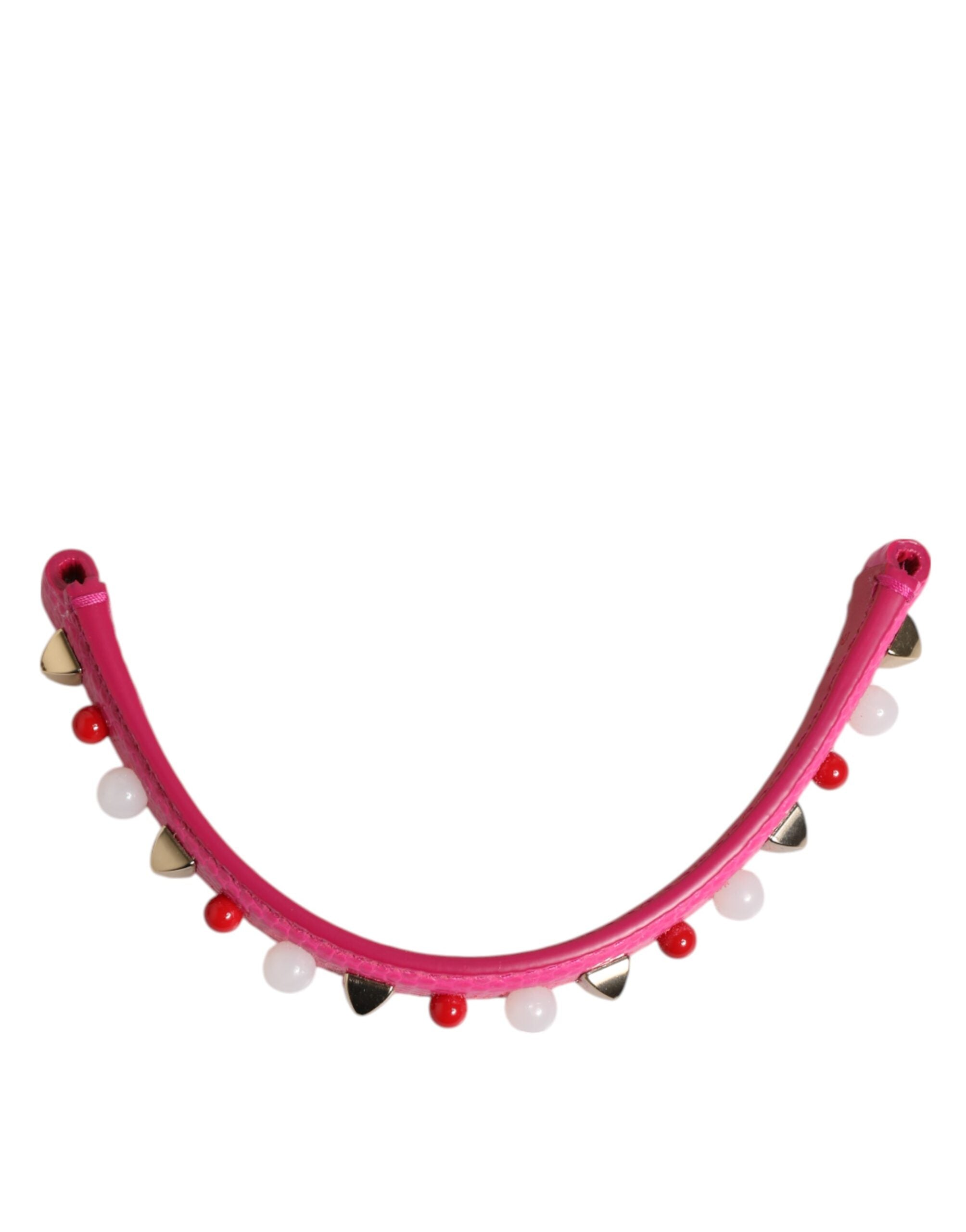 Dolce & Gabbana Pink Calf Leather Bag Handle