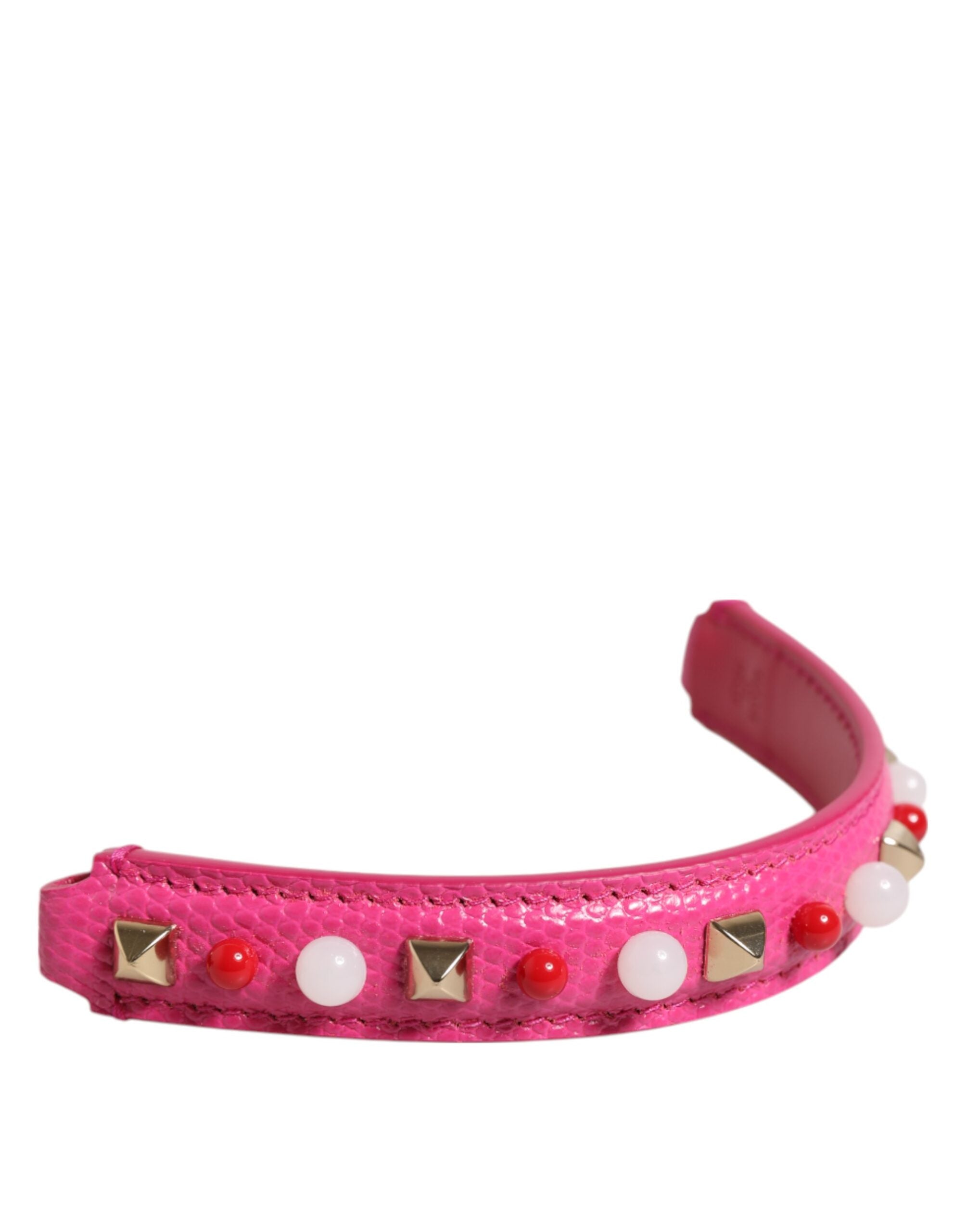 Dolce & Gabbana Pink Calf Leather Bag Handle