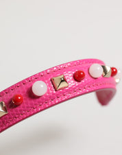 Dolce & Gabbana Pink Calf Leather Bag Handle