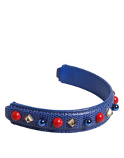 Dolce & Gabbana Blue Calf Leather Shoulder Strap