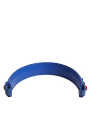 Dolce & Gabbana Blue Calf Leather Shoulder Strap