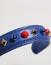 Dolce & Gabbana Blue Calf Leather Shoulder Strap