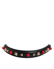 Dolce & Gabbana Black Calf Leather Shoulder Strap