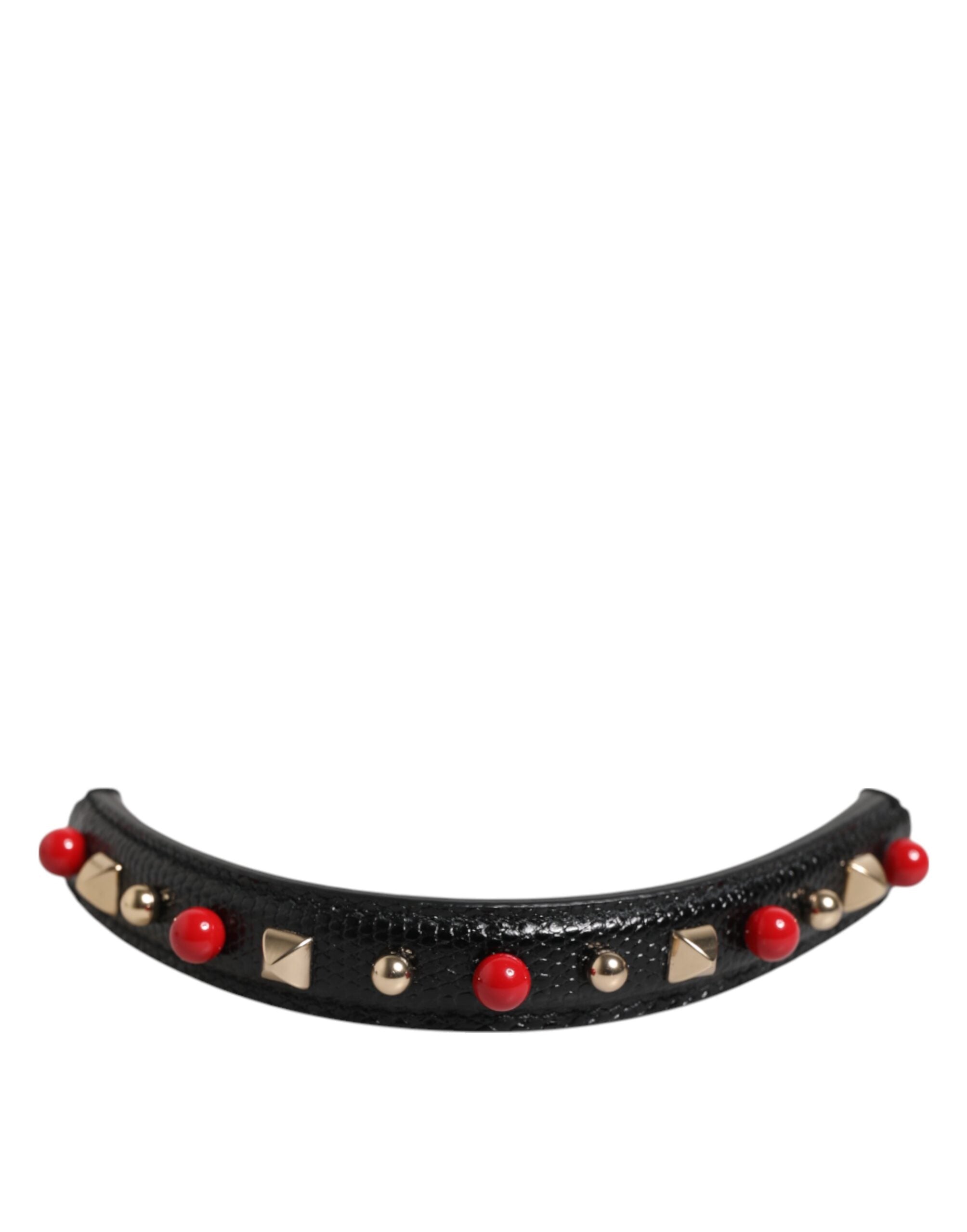 Dolce & Gabbana Black Calf Leather Shoulder Strap
