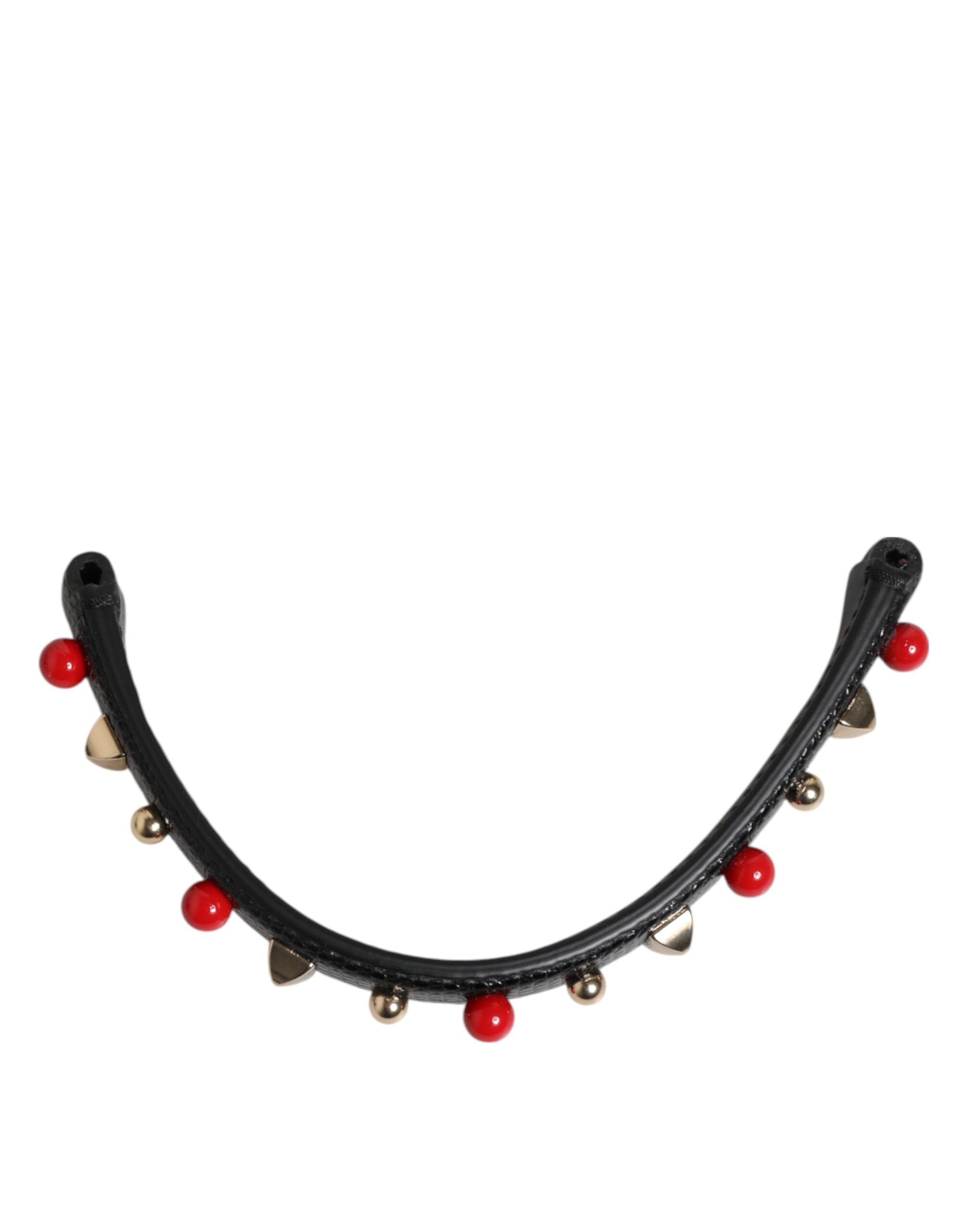Dolce & Gabbana Black Calf Leather Shoulder Strap