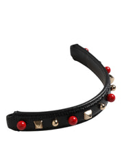 Dolce & Gabbana Black Calf Leather Shoulder Strap