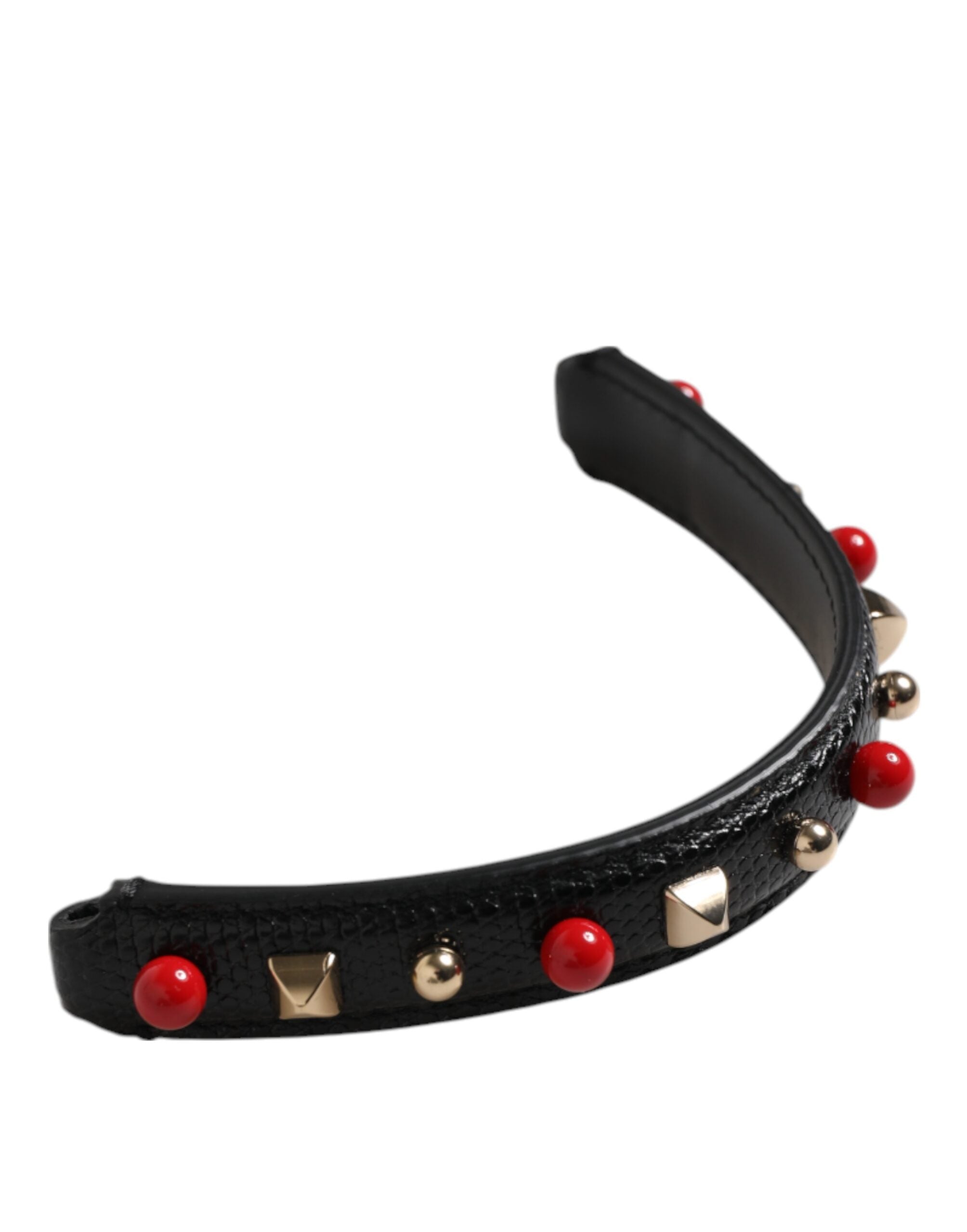 Dolce & Gabbana Black Calf Leather Shoulder Strap