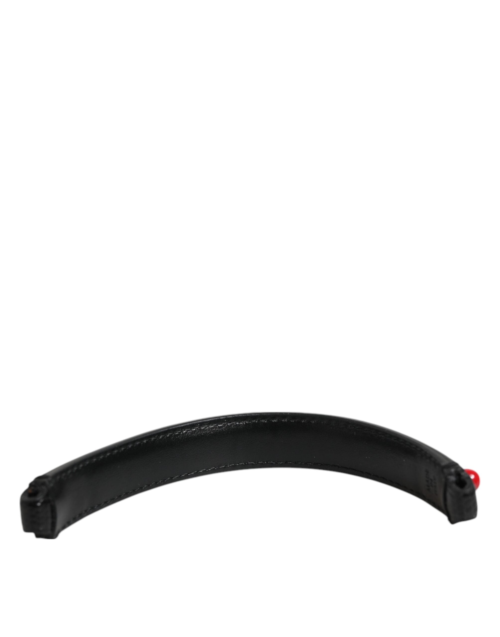 Dolce & Gabbana Black Calf Leather Shoulder Strap