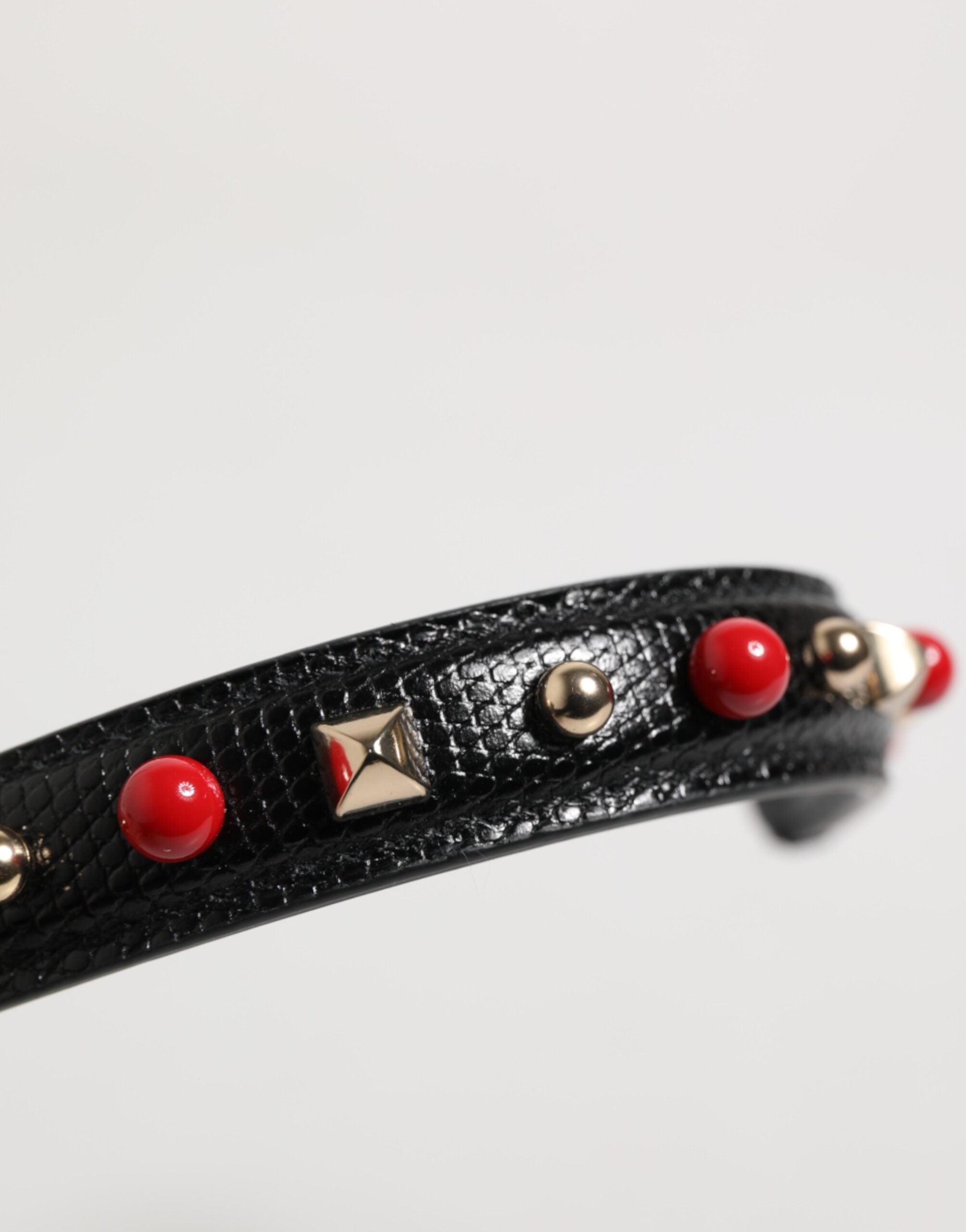Dolce & Gabbana Black Calf Leather Shoulder Strap
