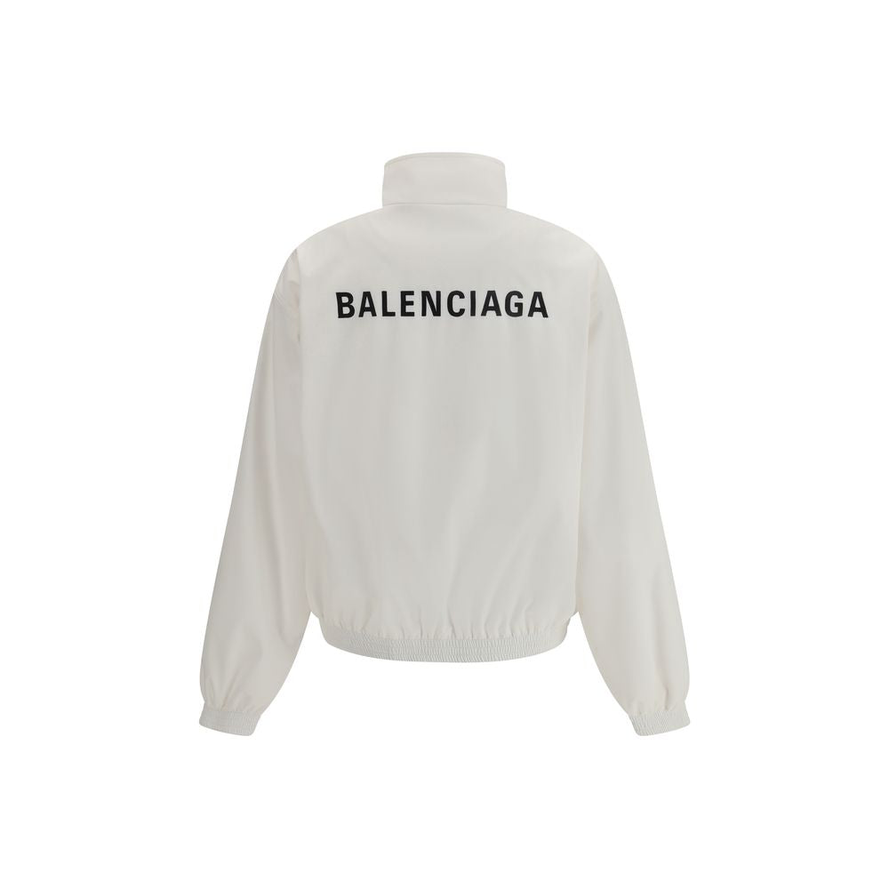 White Polyester Shell Jacket