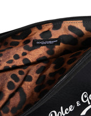 Svart kuvertväska i nylon med DG-logotyptryck