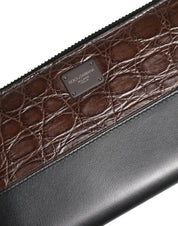 Black Brown Exotic Leather Men Continental Clutch Wallet