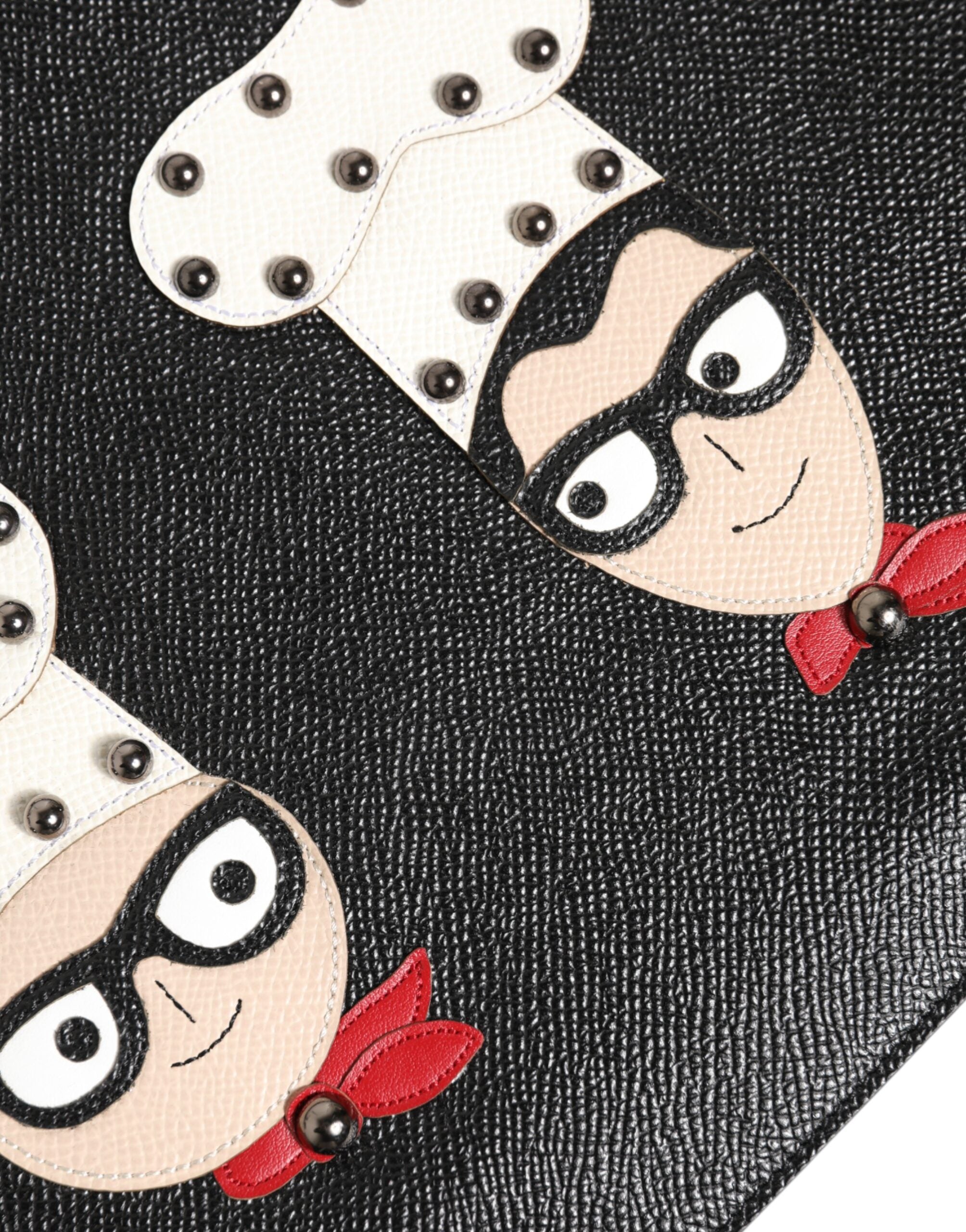 Dolce & Gabbana Black Leather Clutch Pouch Bag