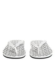 Black White Logo Beachwear Flats Slipper Shoes